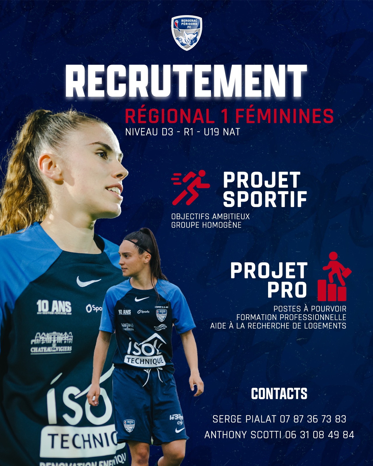 Léquipe fanion de R1F du Bergerac Périgord FC recrute Famfoot